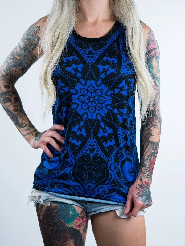 Tailored Clothing For Women Blue Mandala Unisex Tank Top