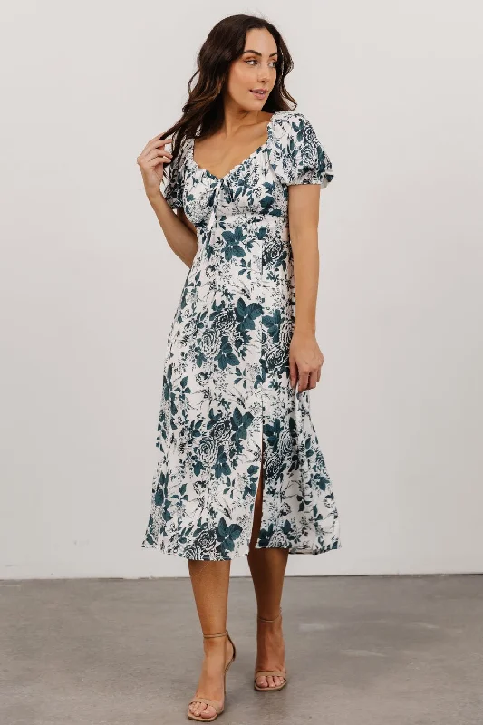 Chic Women's Outfit Cadence Midi Dress | Jade Floral