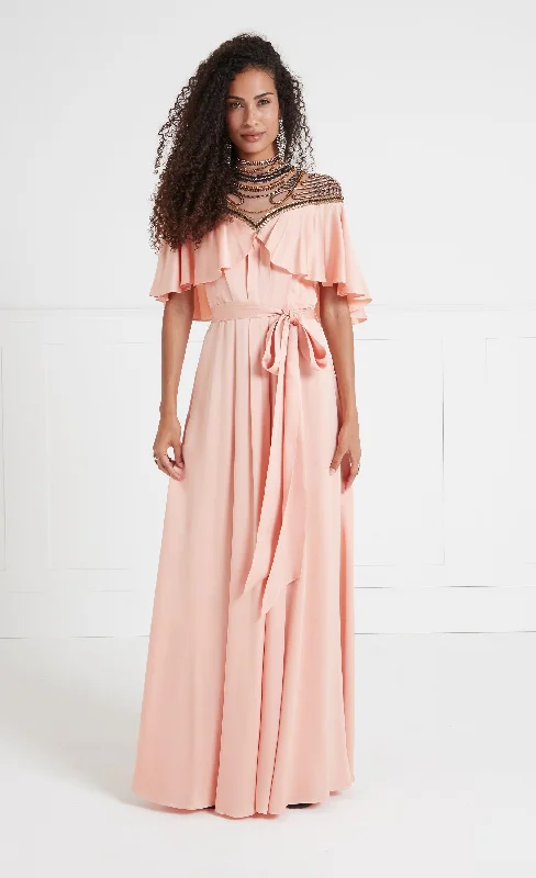 Affordable Women's Clothing Nina Gown - Tuscan Peach