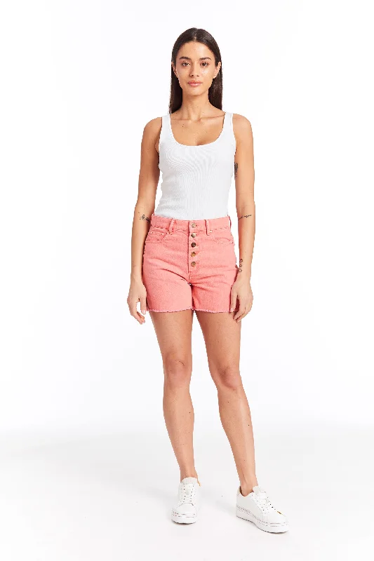 Exclusive Deals Online Hampton - High Rise Side Slit Short With Raw Edge Hem