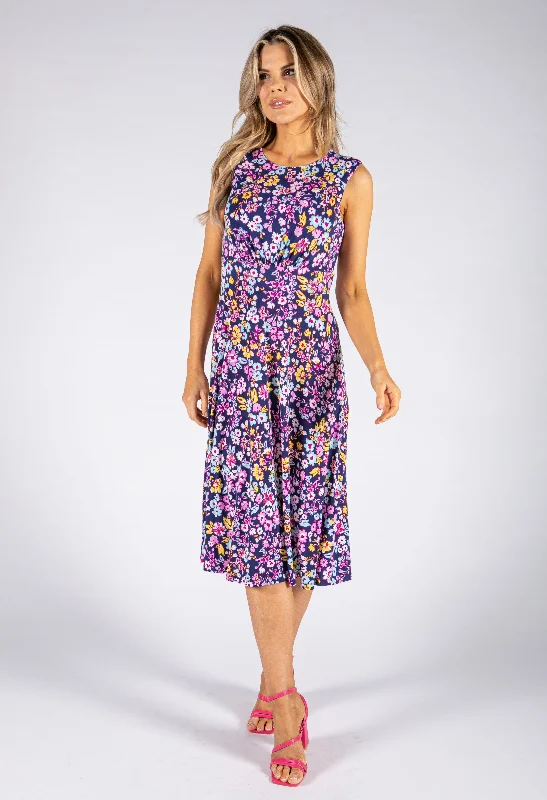 Women's High-Fashion Attire Floral Pop Dress