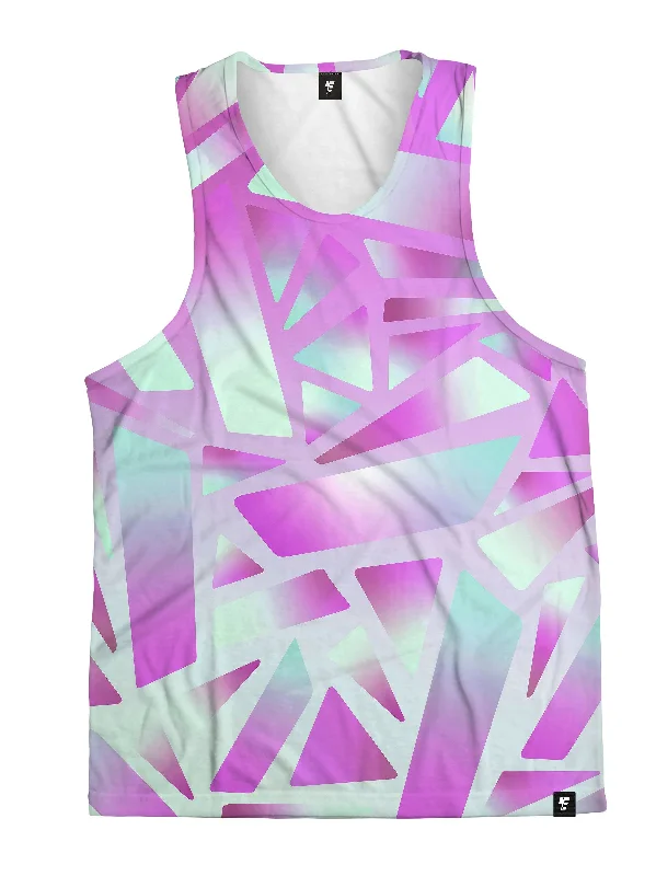 Women's Everyday Clothes Electric Stained Glass (Pink Ice) Unisex Tank Top