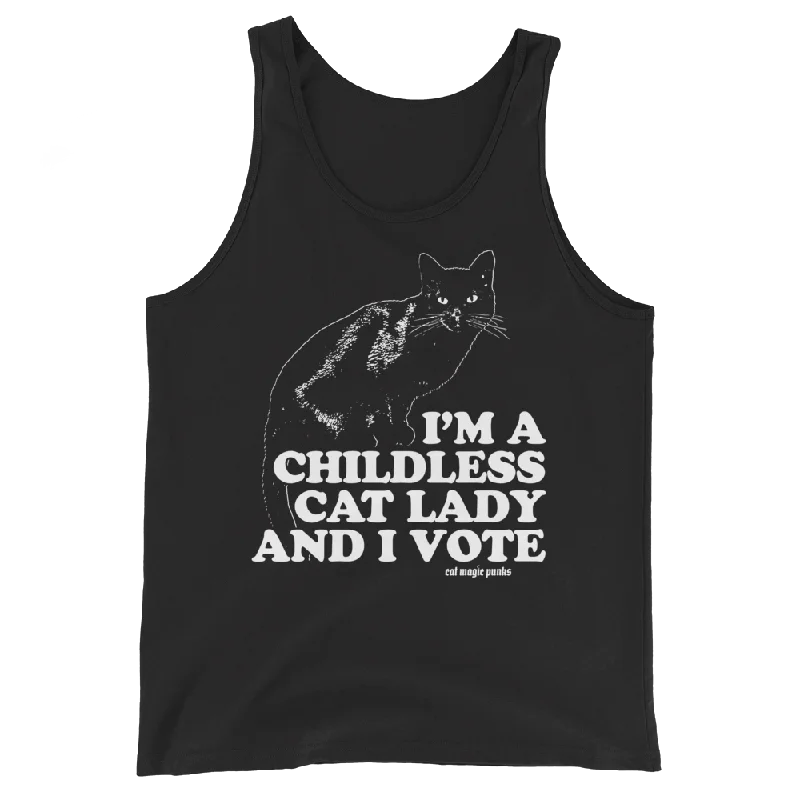 Trendy Looks On Sale CHILDLESS CAT LADY VOTE Tank Top