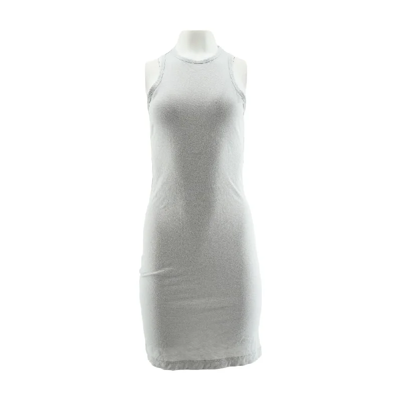 Vintage-Inspired Women's Apparel Gray Solid Midi Dress