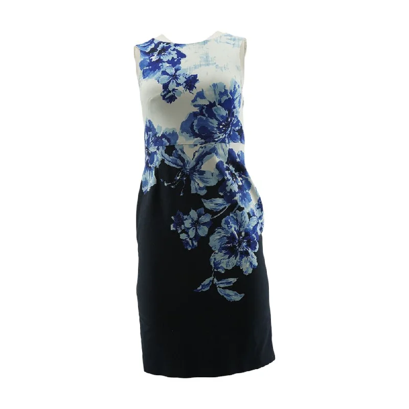 Fresh Fashion Discounts Blue Floral Midi Dress