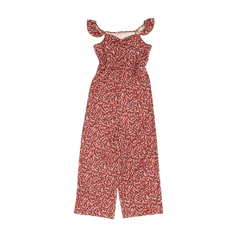 You'Ll Love Us Because Maroon Floral Jumpsuit