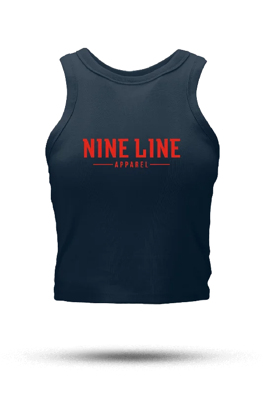 Women's Athletic Clothes NLA Basic Red Logo - Crop Tank