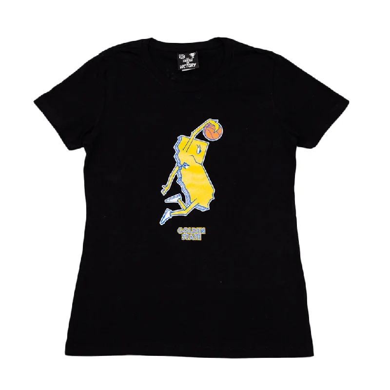 Stylish Outerwear Clothes For Women Women's Thrill Of Victory Golden State T-Shirt Black