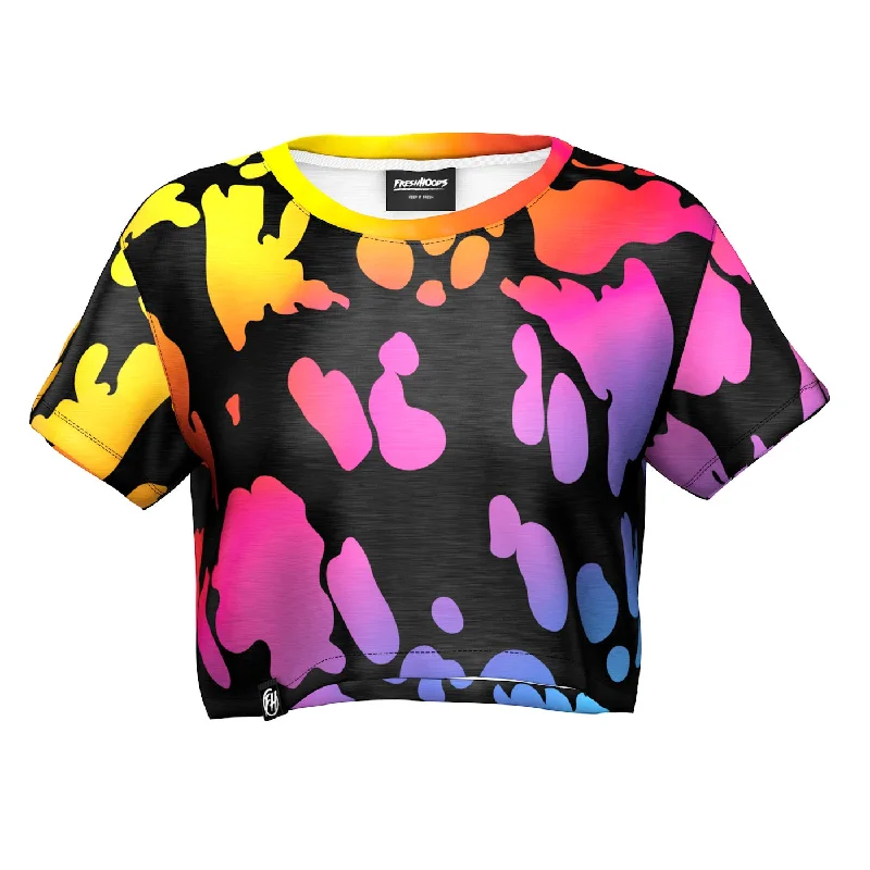 Cozy Comfort Style Sale Rainbow Cow Crop Top