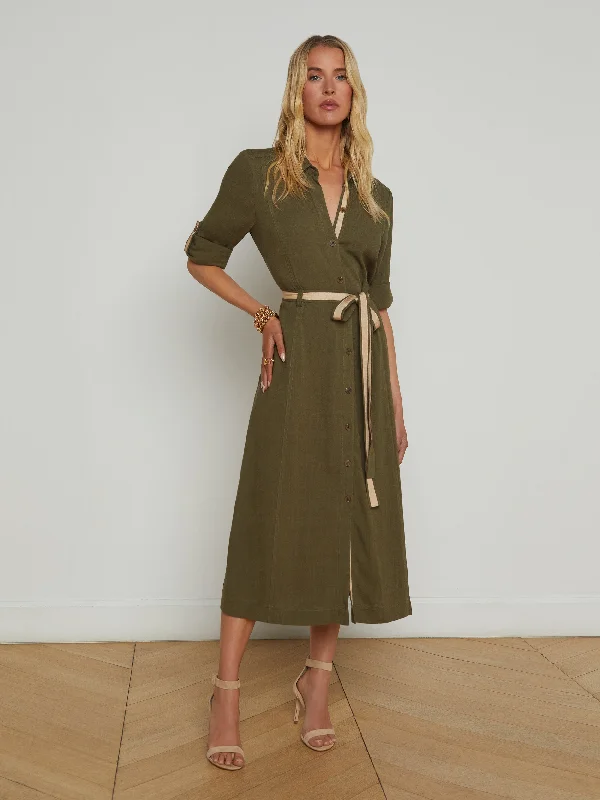 Ride The Style Wave Malika Linen-Blend Shirt Dress