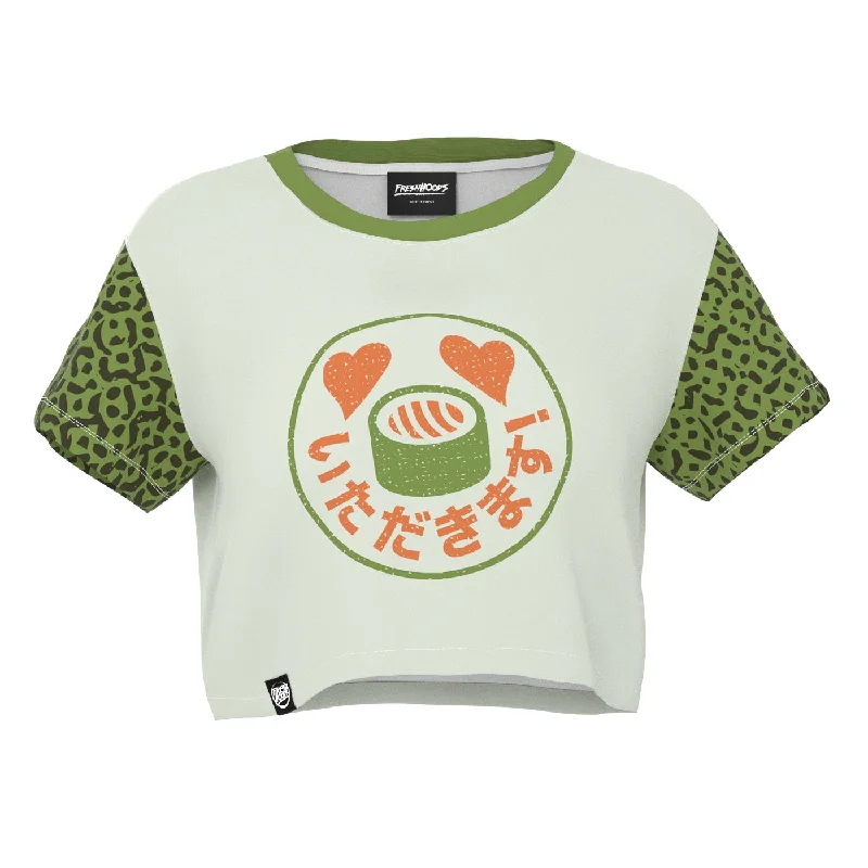 Chic & Modern Sales Sushi Heart Crop Top