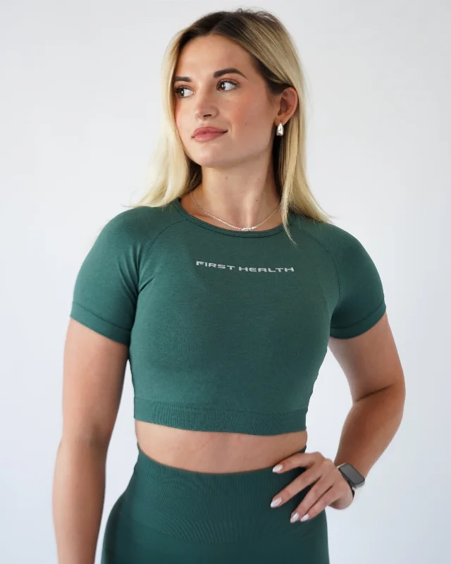 Casual Garments For Women Enhance Cropped Tee - Forest