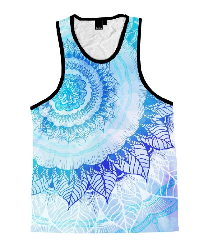 Trend Forward Threads Rose Bud Mandala Unisex Tank Top