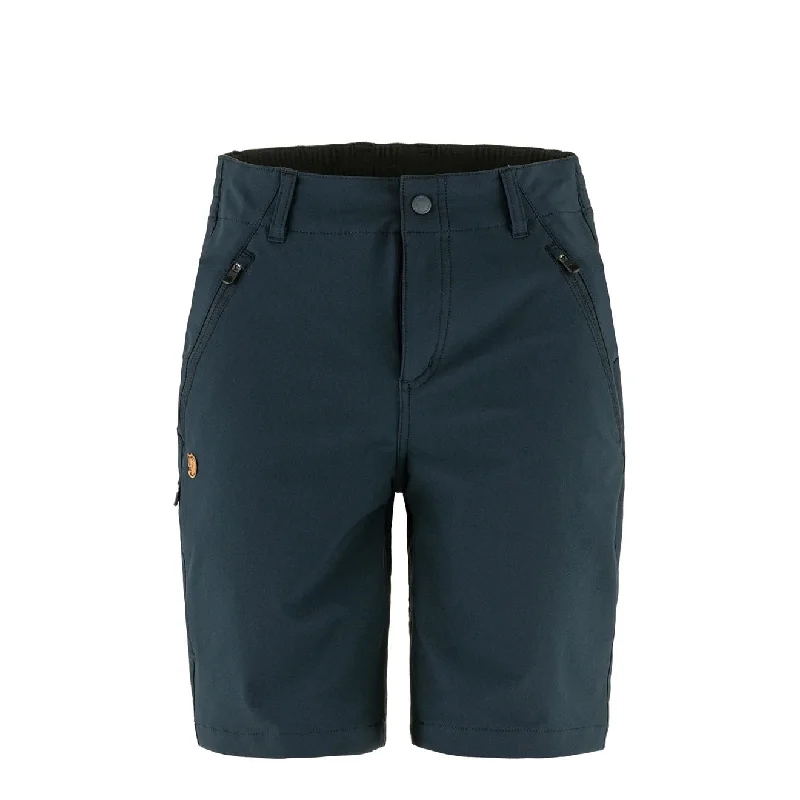 Women's Casual Wear Outfit Fjallraven Womens Abisko Trail Stretch Shorts Dark Navy