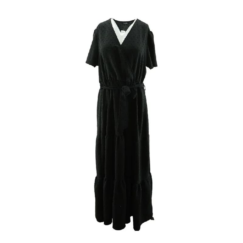 Flash Sale Black Solid Maxi Dress