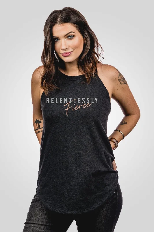 Women's Travel Apparel Women's Halter Tank - Relentlessly Fierce