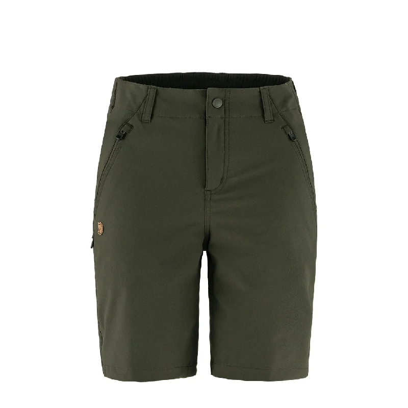 Women's Outfit For The Office Fjallraven Womens Abisko Trail Stretch Shorts Deep Forest