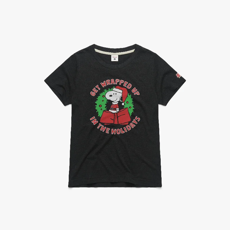 Ends Soon Women's Peanuts Snoopy Get Wrapped Up In The Holidays