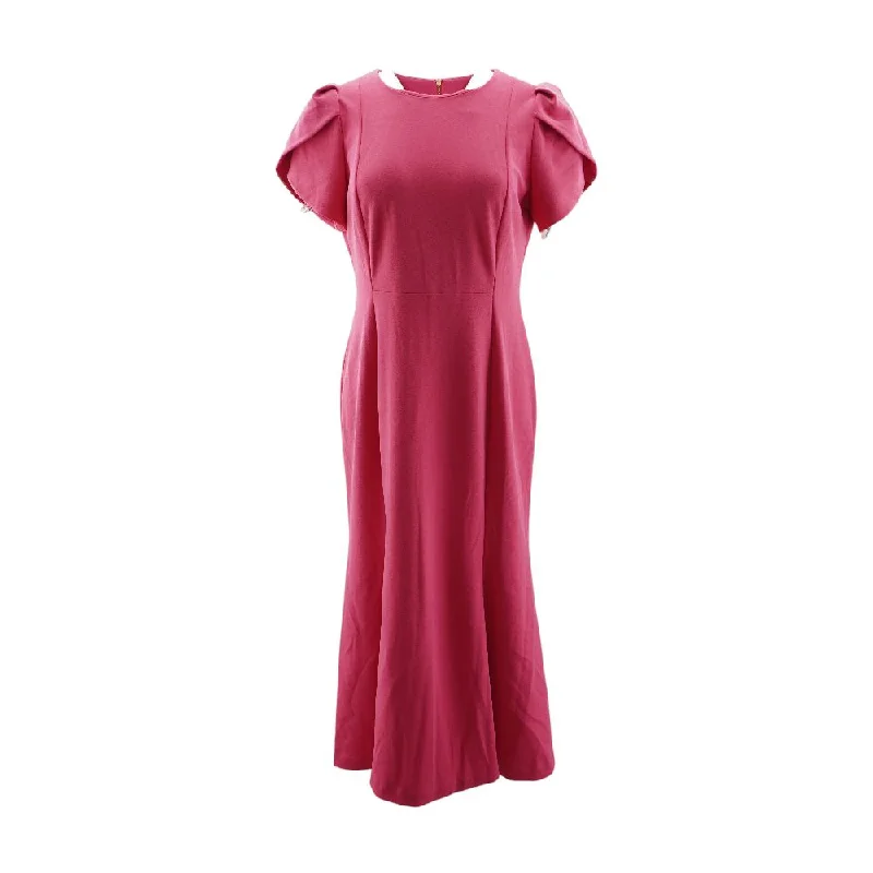 Discount Extravaganza Pink Solid Maxi Dress