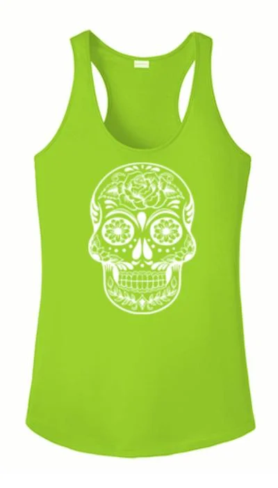 Cozy Chic Promotions Women's Reflective Tank Top - Calavera