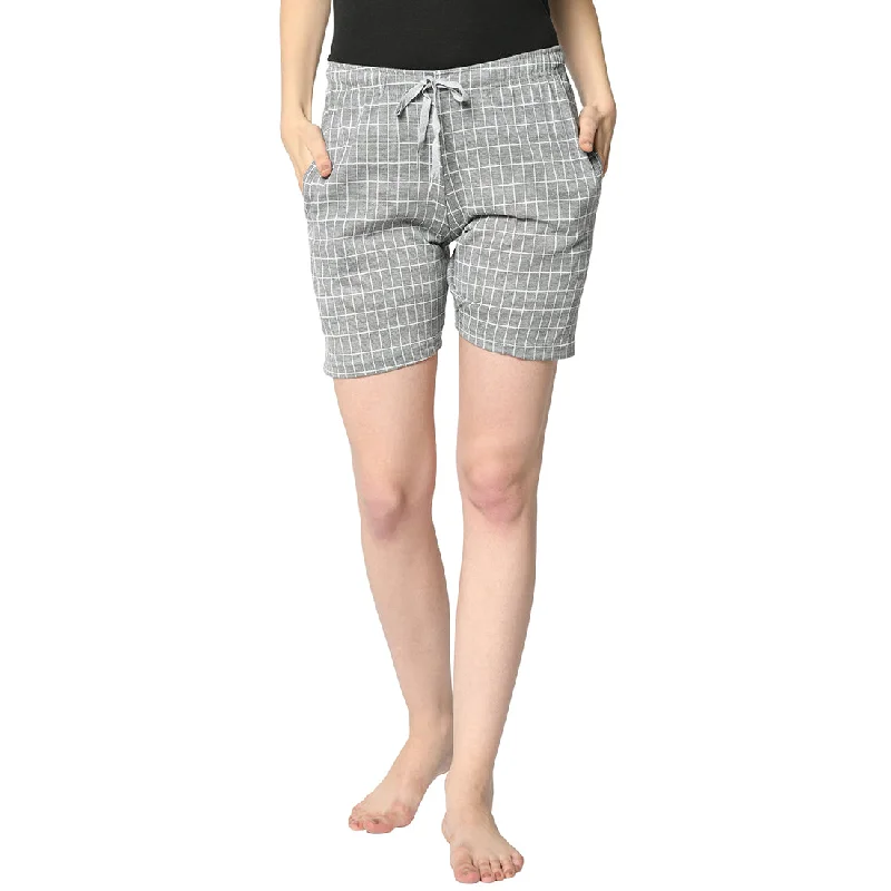 Style Without Limits Mack Jonney Grey Shorts For Women's