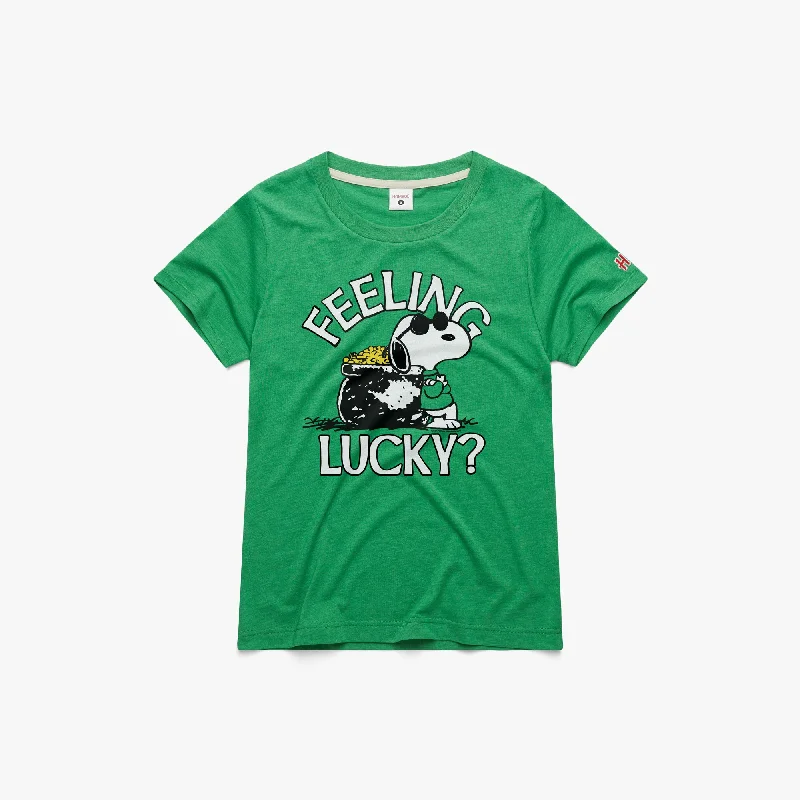 Stylish Statements Women's Peanuts Snoopy Feeling Lucky