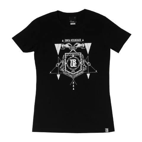 Quick Grab Deals Womens True Cutting Corners T-Shirt Black