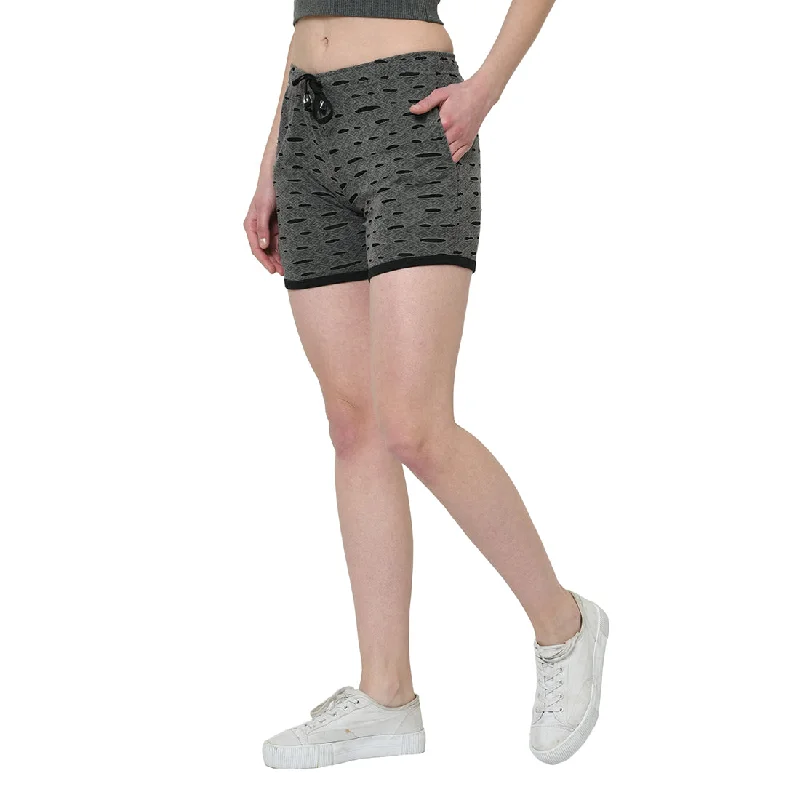 Women's Party Outfit Mack Jonney Black Color Shorts For Women