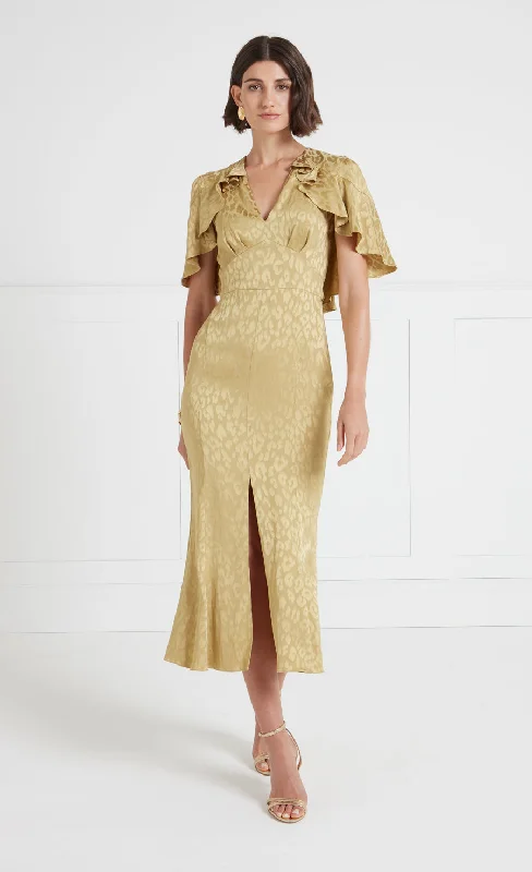 Contemporary Chic Promotions Willow Cocktail Dress - Flax Gold