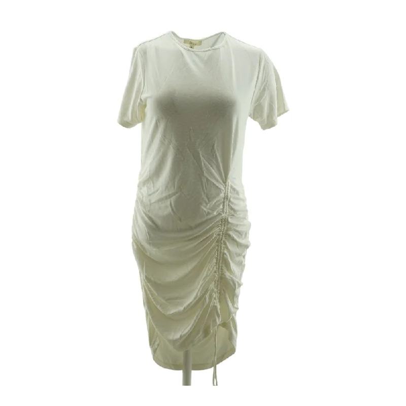 Limited Edition White Solid Midi Dress