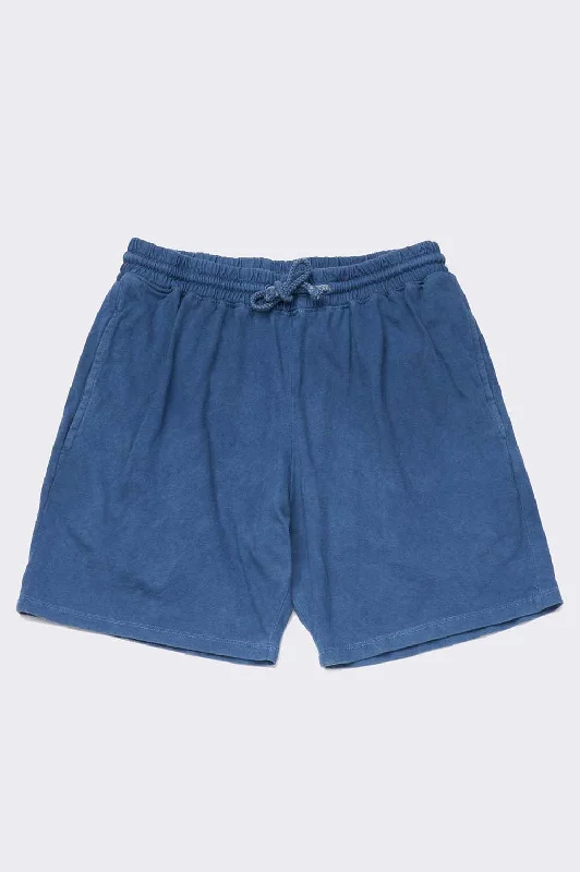 Women's Attire Indigo Dyed Women's Organic Athletic Shorts