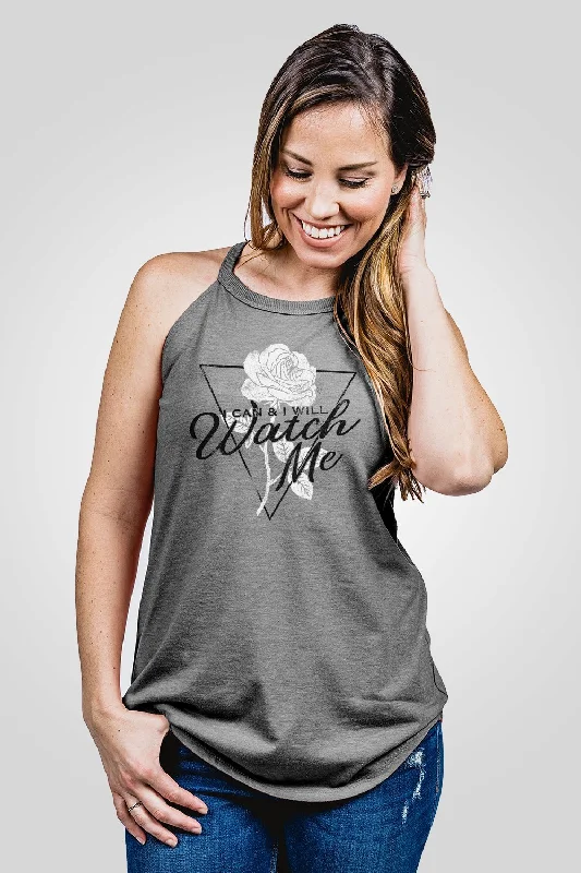 Women's Athleisure Apparel Women's Halter Tank - Watch Me