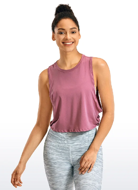 Formal Attire For Women Pima Cotton Crop Tank Deep Armhole