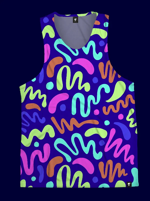 Women's Sporty Chic Clothes Neon Squiggles Unisex Tank Top