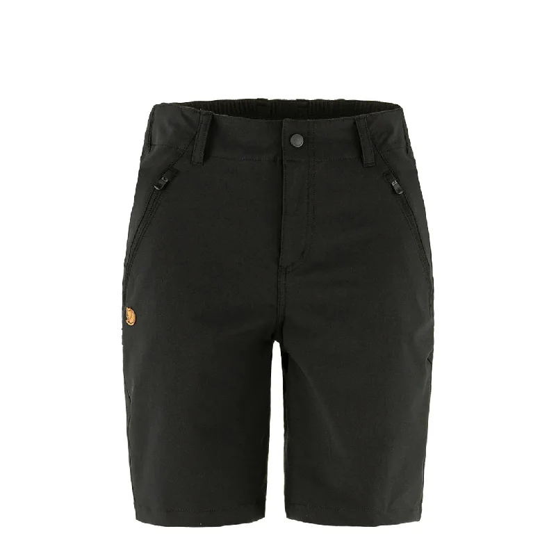 Women's Comfortable Lounge Outfit Fjallraven Womens Abisko Trail Stretch Shorts Black