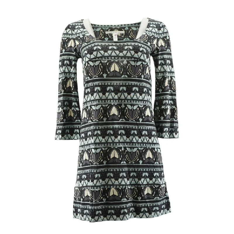 Women's Professional Outfit Multi Graphic Midi Dress