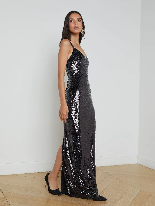 Affordable Women's Clothing Karma Sequin Maxi Dress