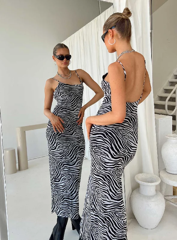 Women's Evening Clothes Knox Maxi Dress Zebra