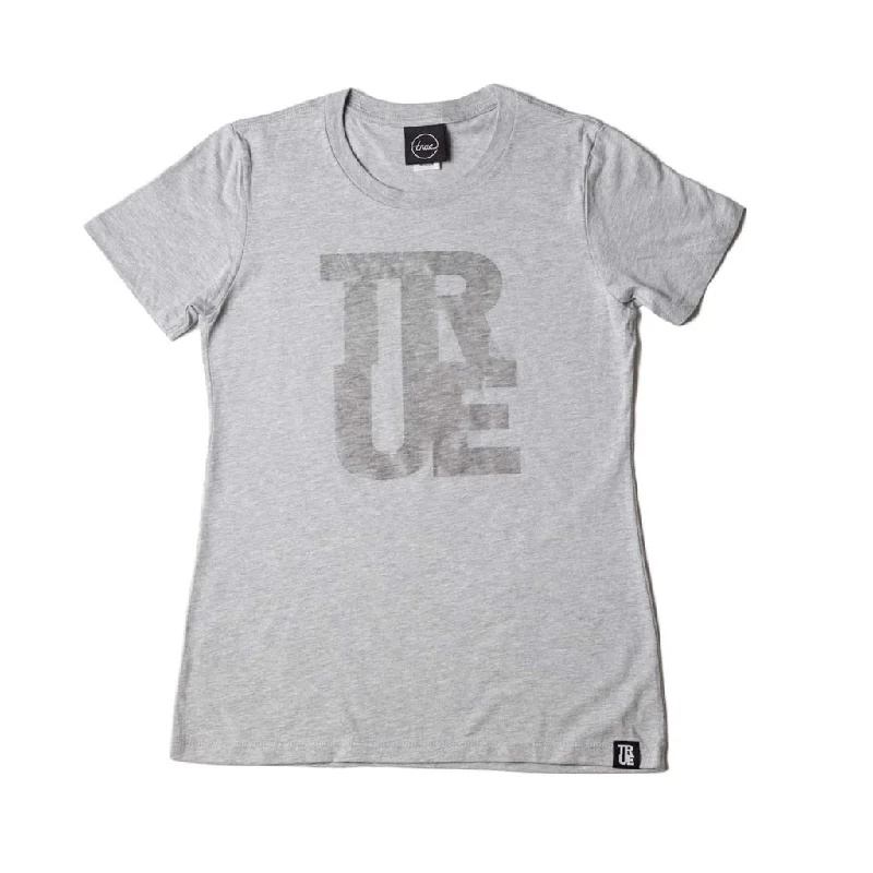 Comfortable Women's Clothing True Womens Logo T-Shirt Grey/Clear