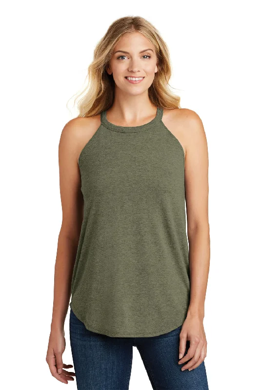 Top Deals District Womens Perfect Tri Rocker Tank Top - Military Green Frost