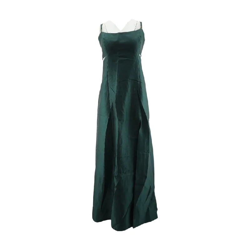 Contemporary Fashion Sale Green Solid Maxi Dress