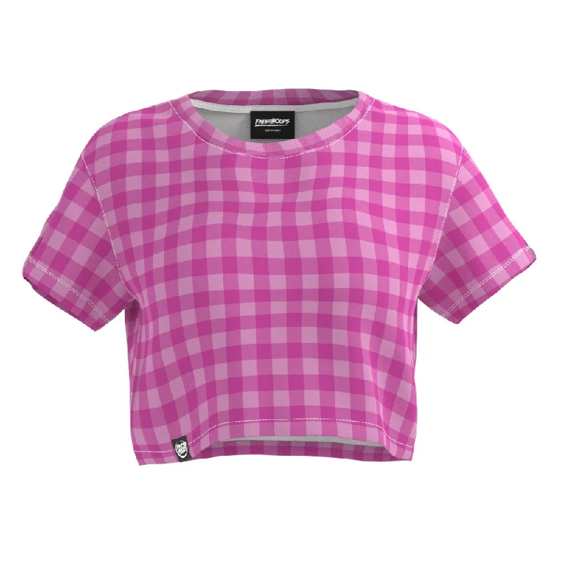 Fast Fashion Favorites Pink Picnic Crop Top