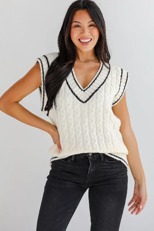 Must Haves FINAL SALE - Posh Scholar Cable Knit Sweater Vest