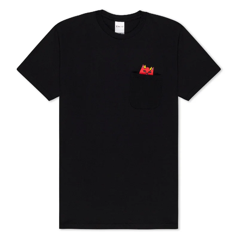 Women's Clothes And Garments Lord Devil Pocket Tee (Black)