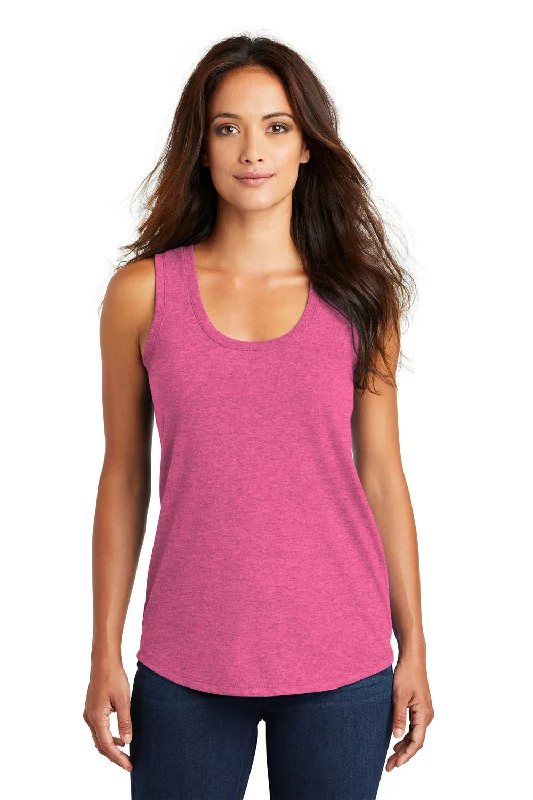 Exclusive Designer Style Deals District Womens Perfect Tri Tank Top - Fuchsia Pink Frost