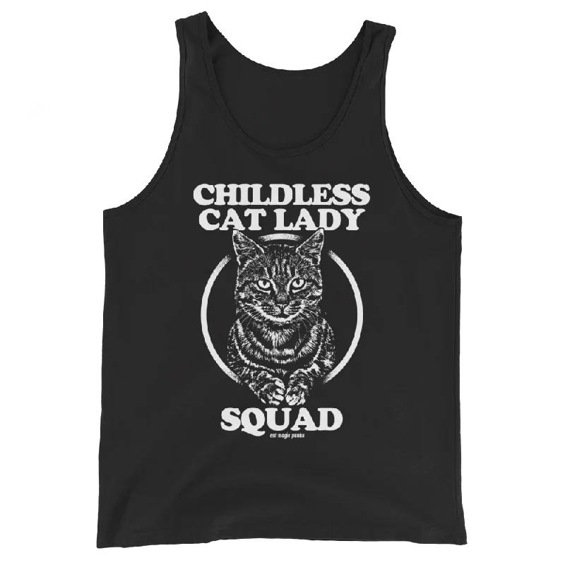 Luxury Casual Deals CHILDLESS CAT LADY SQUAD Unisex Tank Top