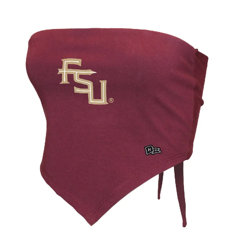 Unleash Your Style Hype & Vice Women's Stacked FSU Bandana Top - Garnet