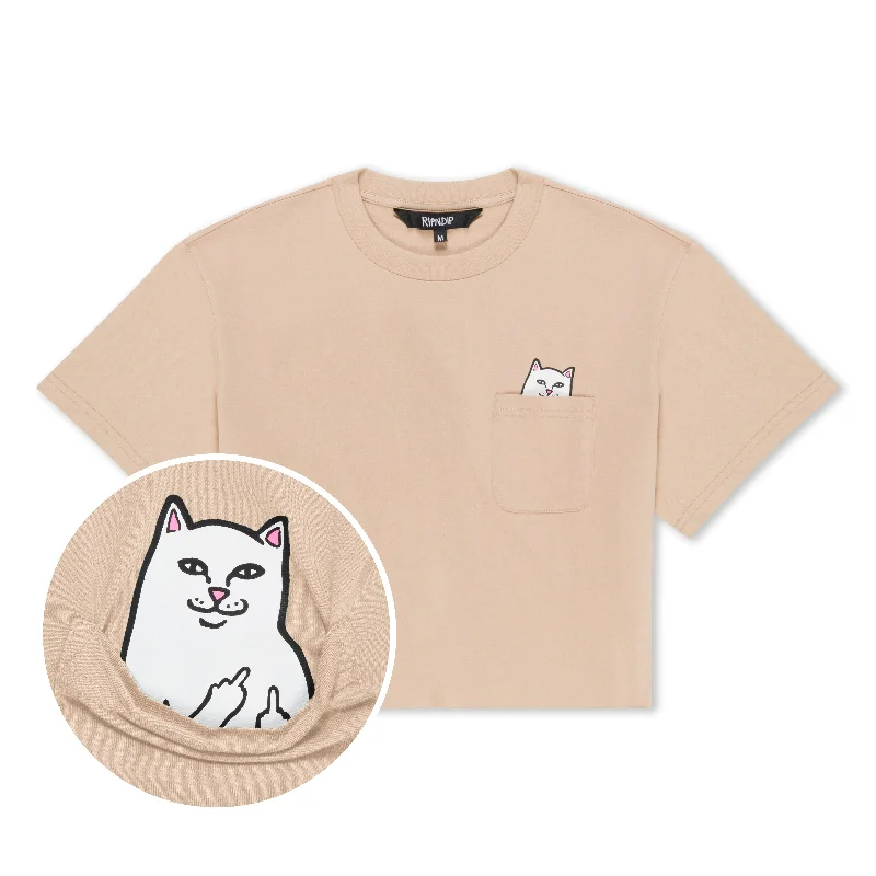 Women's Vintage Garments Lord Nermal Cropped Baby Pocket Tee (Almond)