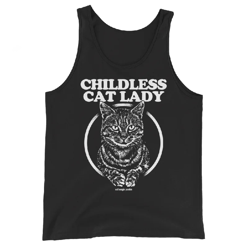 Women's Clothing And Garments Sets CHILDLESS CAT LADY TABBY Unisex Tank Top