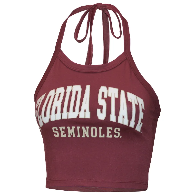 Flash Sale Now ZooZatz Women's Florida State Seminoles Halter Crop Top - Garnet